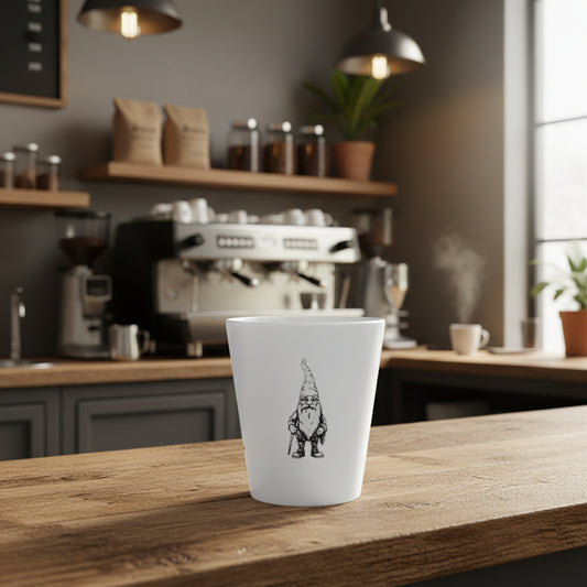 Vintage Gnome Latte Mug - 12oz Coffee Cup for Cozy Moments