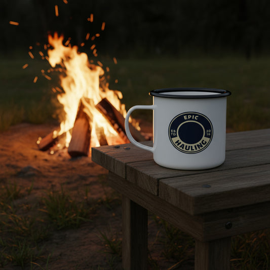 Epic Hauling Enamel Camp Cup - Perfect for Adventure Lovers & Outdoor Enthusiasts