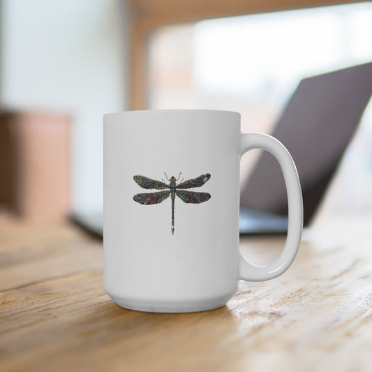 Colorful Dragonfly 15oz Mug - Perfect Gift for Nature Lovers